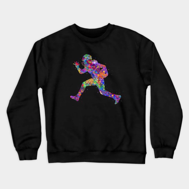 American football watercolor Crewneck Sweatshirt by Yahya Art